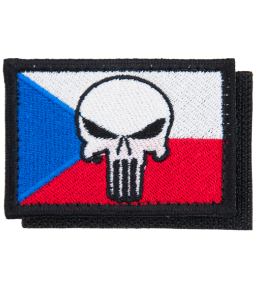 Nášivka: Vlajka Česká republika PUNISHER [64x44] [ssz]